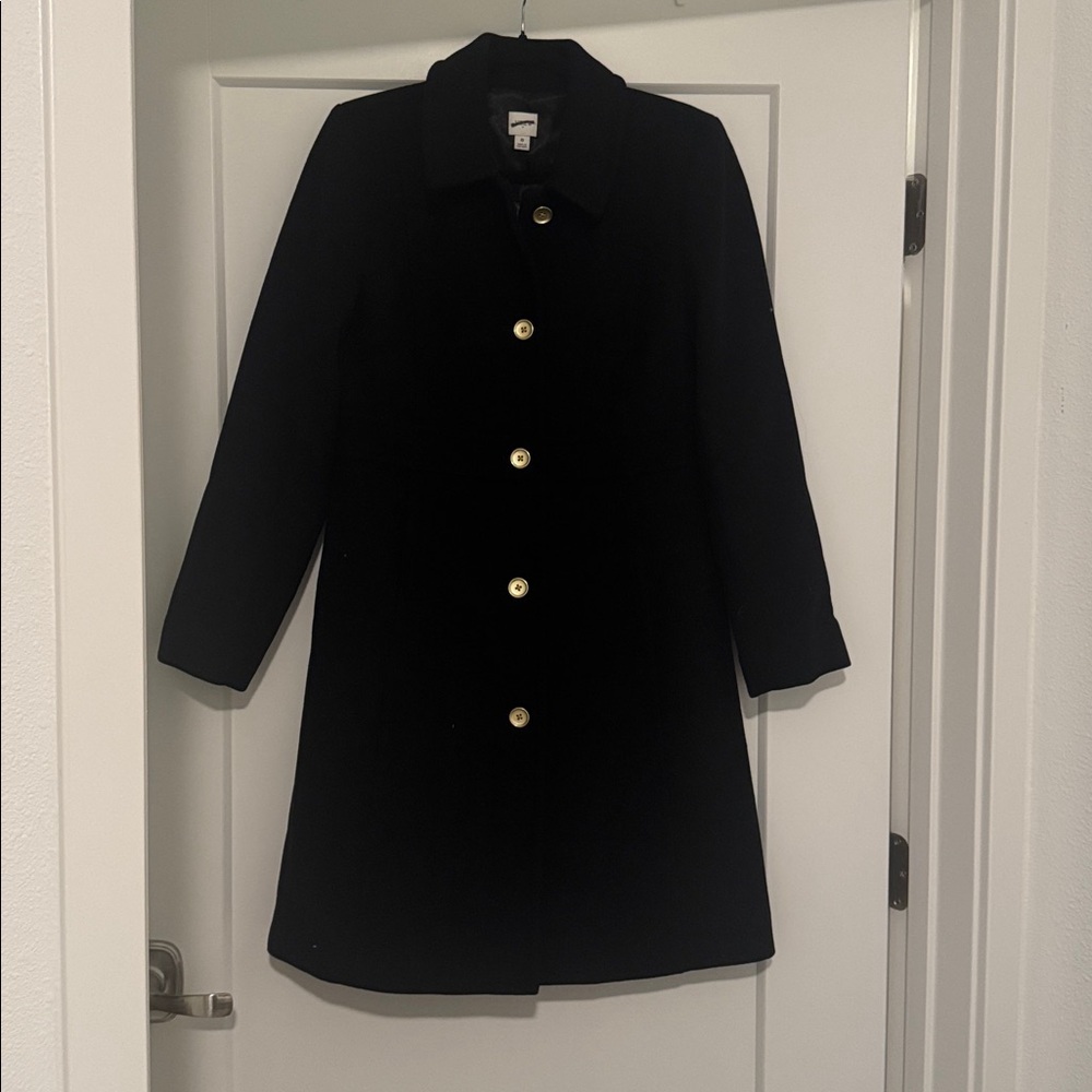 NWOT J. Crew Black Wool-blend lady day coat peacoat size 8 petite - Picture 4 of 7